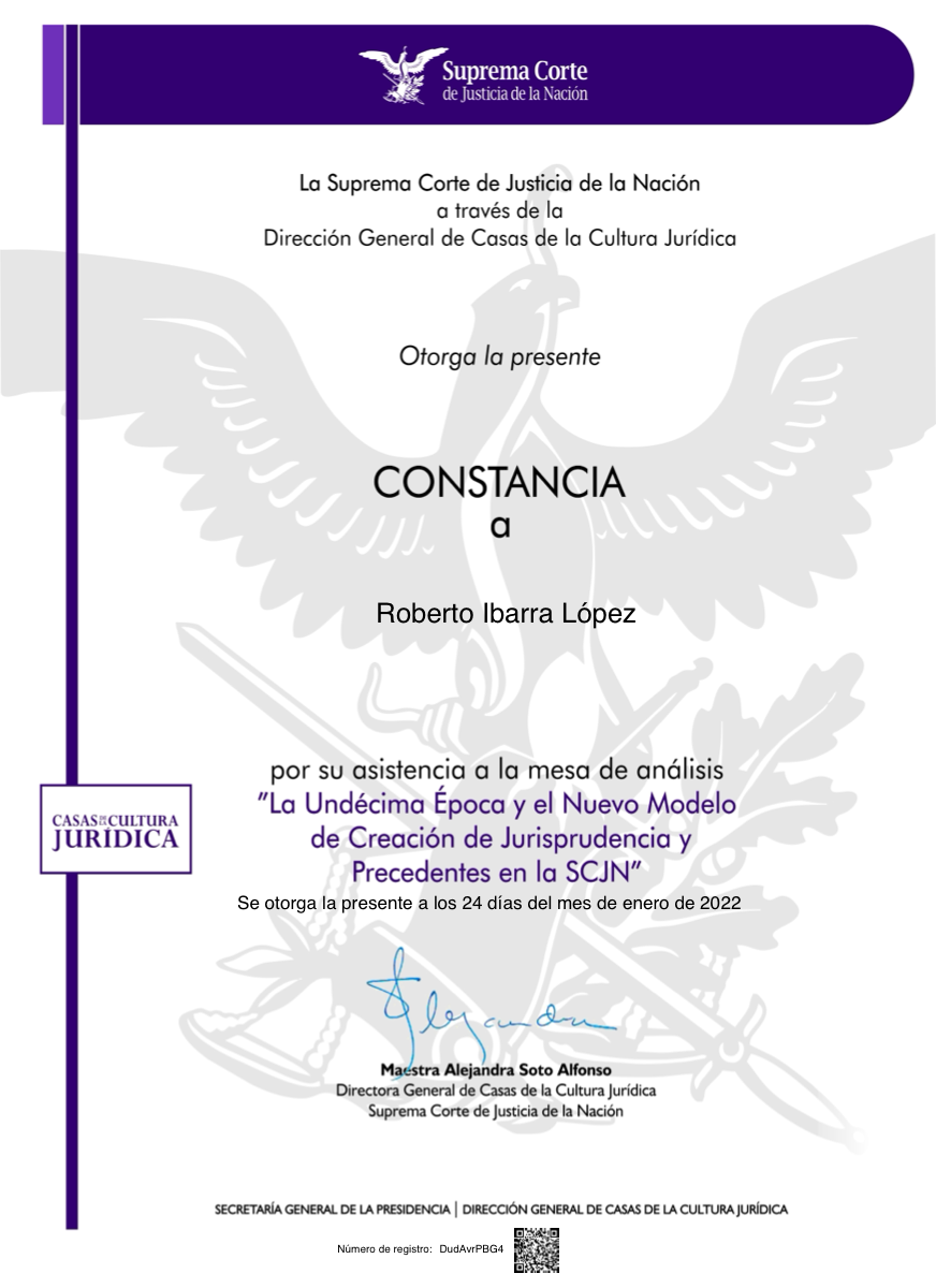 Constancia SCJN Reforma Judicial